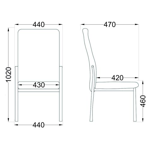 картинка Стул Denver, черный, экокожа