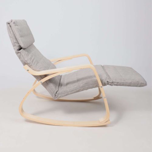 картинка Кресло-качалка Smart, серый, ткань