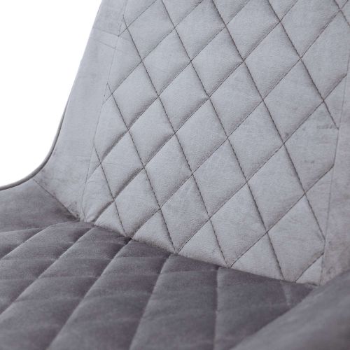 картинка Стул барный Leros, серый, велюр