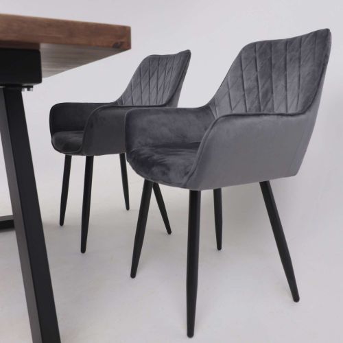 картинка Кресло Pablo, серый, велюр