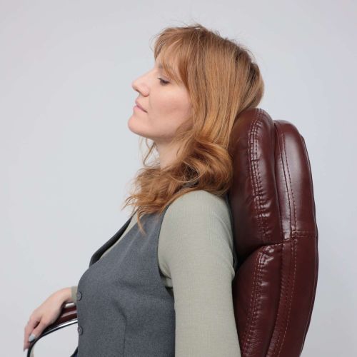 картинка Кресло поворотное Leonardo, коричневый бриллиант, экокожа