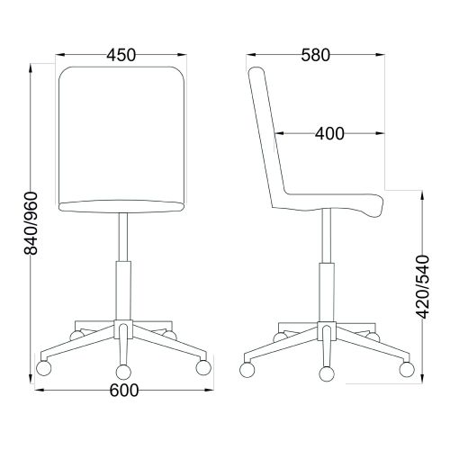 картинка Кресло поворотное Fiji, желтый, ткань