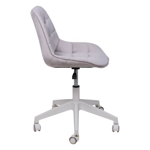 картинка Кресло рабочее, поворотное CAROLYN, велюр, серый
