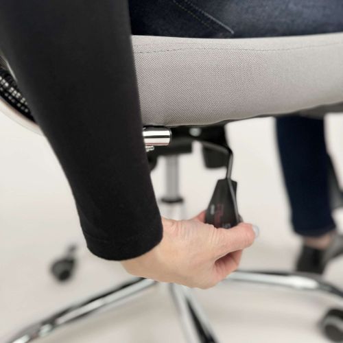 картинка Кресло поворотное Grid, серый, армированная сетка