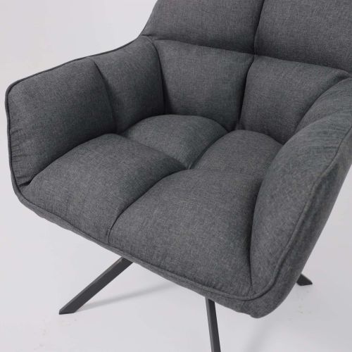 картинка Кресло Virginia, поворотное, темно-серый, ткань