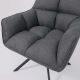 картинка Кресло Virginia, поворотное, темно-серый, ткань картинка Кресло Virginia, поворотное, темно-серый, ткань