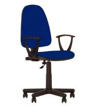 Кресло поворотное Престиж, синий, ткань фотография