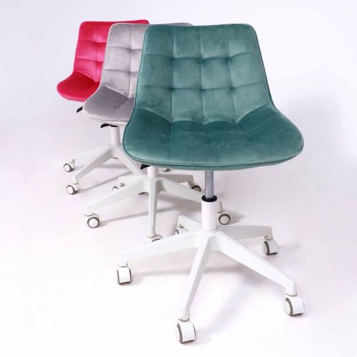 картинка Кресло рабочее, поворотное CAROLYN, велюр, серый