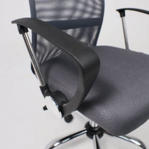 картинка Кресло поворотное ARIA, LIGHT, ECO/сетка, серый+сетка-серая