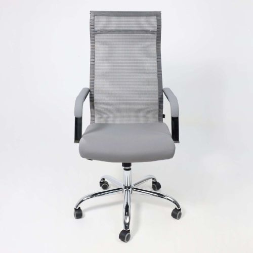 картинка Кресло поворотное Grid, серый, армированная сетка