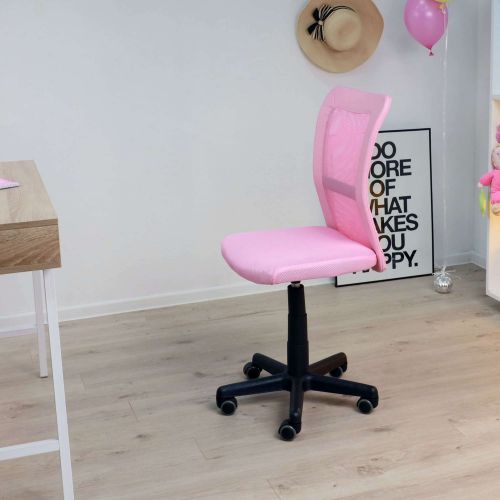 картинка Кресло поворотное Tempo, розовый, ткань + сетка