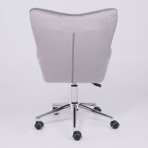 картинка Кресло поворотное Bella, серый, велюр