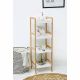 картинка Стойка для хранения MAGNOLIA - 4, бамбук+белый картинка Стойка для хранения MAGNOLIA - 4, бамбук+белый