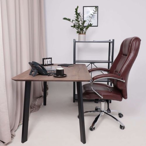 картинка Кресло поворотное King, темно-коричневый, экокожа