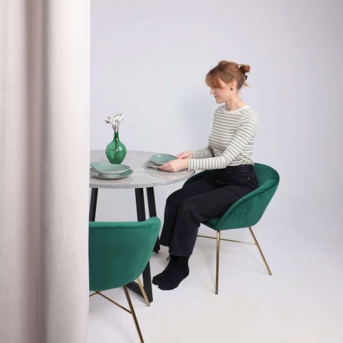 картинка Кресло Amur, зеленый, велюр