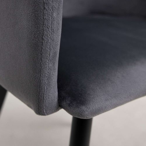 картинка Кресло Orly, темно-серый, велюр