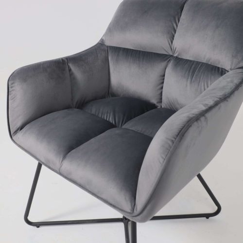 картинка Кресло Florida, темно-серый, велюр
