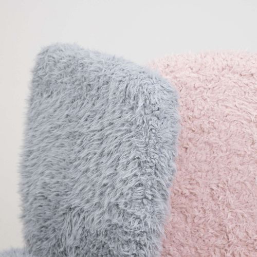 картинка Кресло поворотное Fluffy, серый, искусственный мех