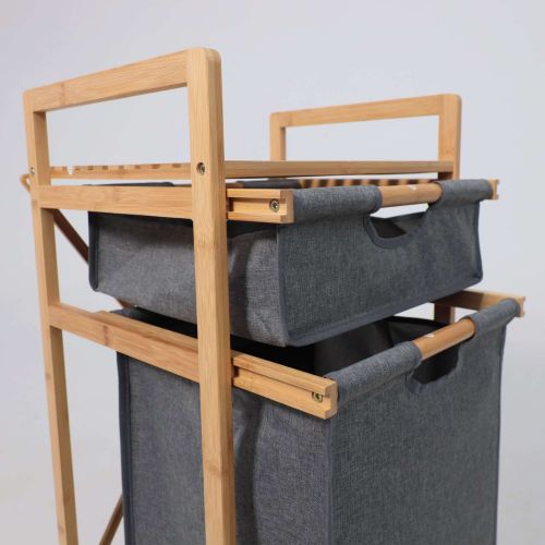 картинка Стойка для белья LAVENDER  бамбук+серый