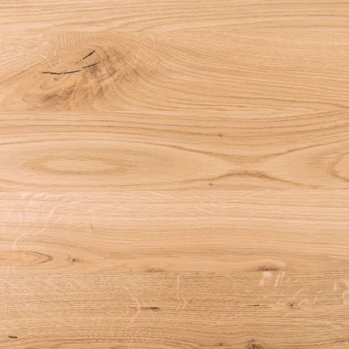 картинка Стол раздвижной Раунд, 100(140)*75, дуб натуральный, массив, цвет опоры белый