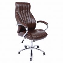 Кресло поворотное MASTIF, натуральная кожа, коричневый фотография