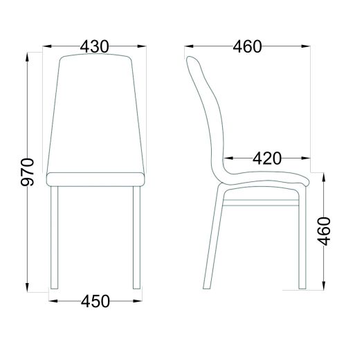 картинка Стул Lily, белый, экокожа