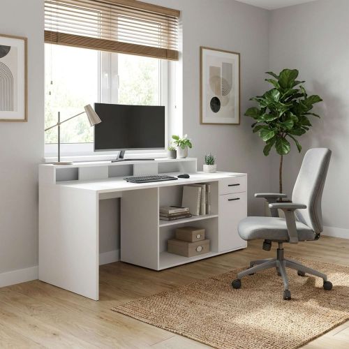 картинка Стол компьютерный Интерлиния СК-14, белый, лдсп