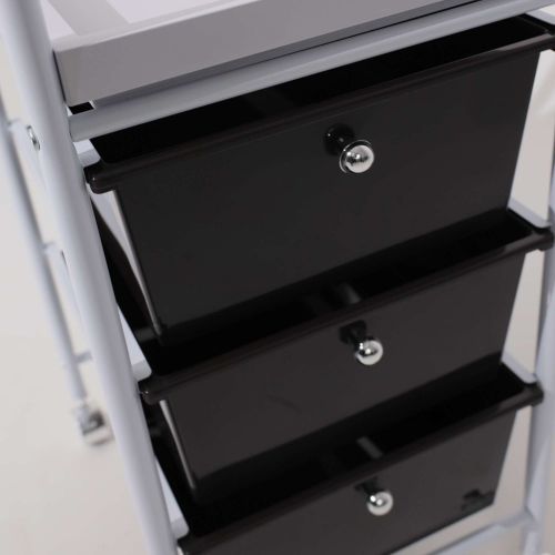 картинка Полка-тележка PLUTON, белый+коричневый