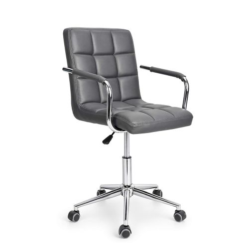 картинка Кресло поворотное Rosio, серый, экокожа