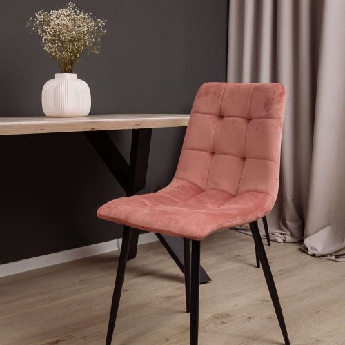 картинка Стул Dallas, розовый, велюр