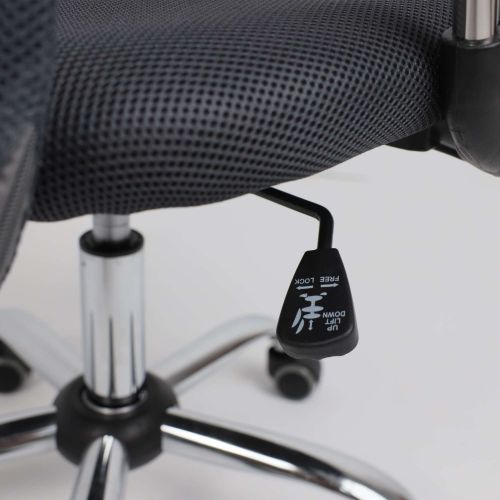 картинка Кресло рабочее ARIA, LIGHT, ECO/сетка, серый+сетка-серая