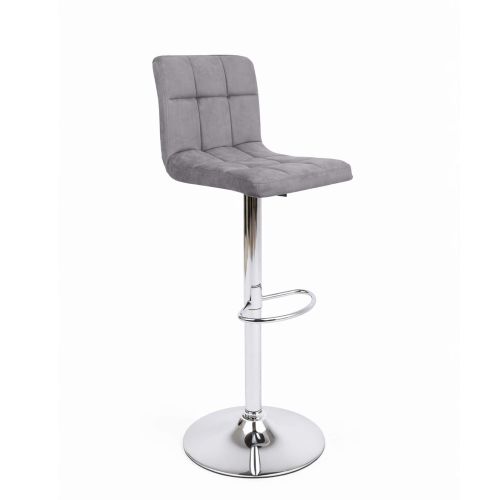 картинка Стул барный Logos, темно-серый, велюр