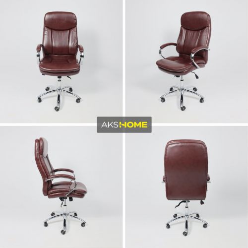 картинка Кресло поворотное Leonardo, коричневый бриллиант, экокожа