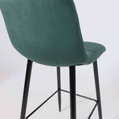 картинка Стул барный Stella, зеленый, велюр