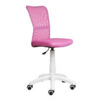 Кресло поворотное Eva, розовый, сетка фотография
