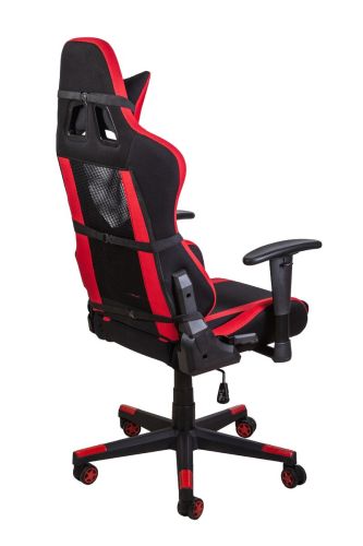 картинка Кресло поворотное Optimus, красный + черный, ткань
