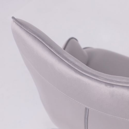 картинка Кресло поворотное Bella, серый, велюр