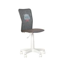 Кресло поворотное Junior, серый, сетка фотография