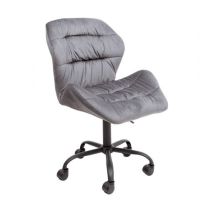 Кресло поворотное Yukon, темно-серый, велюр фотография