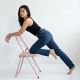 картинка Стул складной JAKE, ECONOM, велюр, нежно-розовый