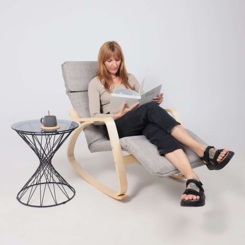 картинка Кресло-качалка Smart, серый, ткань