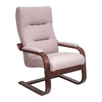 Кресло-качалка Leset, какао, ткань фотография