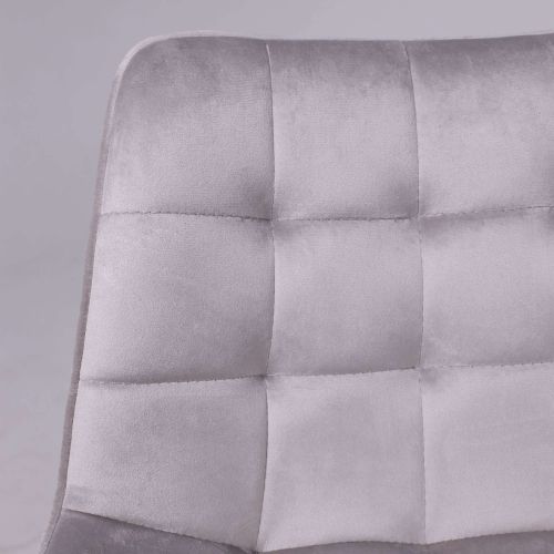 картинка Кресло рабочее, поворотное CAROLYN, велюр, серый