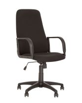 Кресло поворотное Diplomat, чёрный, ткань фотография