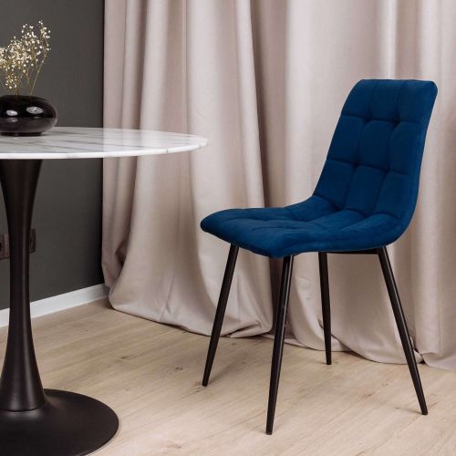 картинка Стул Dallas, синий, велюр