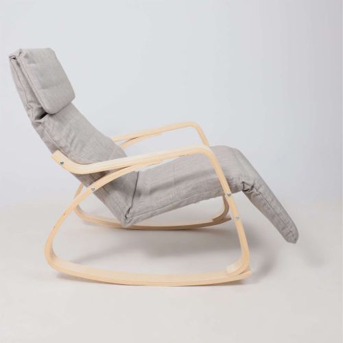 картинка Кресло-качалка Smart, серый, ткань