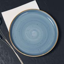 Тарелка круглая VITAL 2, фарфор, синий, 25*25*3см фотография