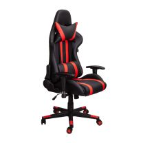 Кресло поворотное Gamer, красный + черный, экокожа фотография