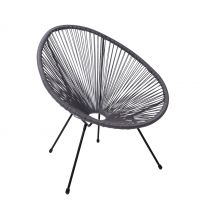 Кресло садовое RIMINI, иск. ротанг, серый фотография
