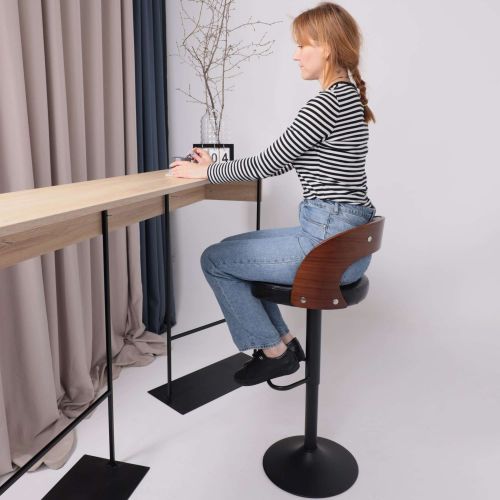 картинка Стул барный BRUNO, черный/черный